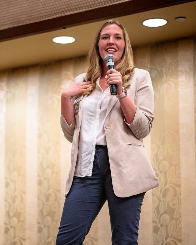 Kate Strohl facilitating an Enneagram team workshop for early-career employees